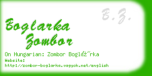 boglarka zombor business card